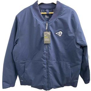 NEW XXL Nike Shield NFL RAMS Field Bomber Blue Jacket  $200  MSRP